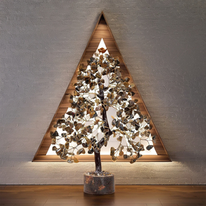 Árbol de la Fortuna de Cristal Natural con 300 Chips de Ojo de Tigre, Árbol del Dinero Feng Shui, Bonsái de Cristal Curativo, Decoración para el Hogar Reiki - Product Image 3