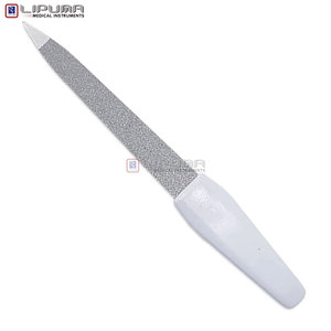 Lime à pieds personnalisée avec logo, éliminateur de callosités pour pédicure, tête de ponçage en acier inoxydable, lime à ongles et pieds simple face réutilisable pour les ongles - Product Image 5