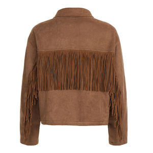 Premium Women's Faux Suede Zip Up Cropped <b>Jacket</b> Custom Ladies Oversized Suede <b>Leather</b> Look Casual <b>Jacket</b> Women's Vintage Style - Product Image 6