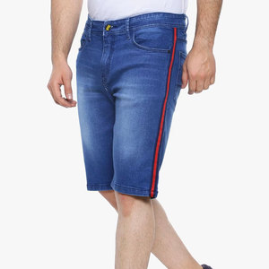Shorts en jean pour homme style vintage, finition délavée, coupe décontractée, tissu en jean doux, pour un usage quotidien, style urbain. - Product Image 2