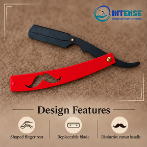 Professional Barber Shavette <b>Razor</b> Straight Edge Folding <b>Hair</b> <b>Cutting</b> <b>Razor</b> with Replaceable Blades - Product Image 2
