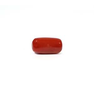 Natural Red Coral Oval Cabochon Loose Gemstone 4.8 Carat Certified Wholesale - Product Image 1