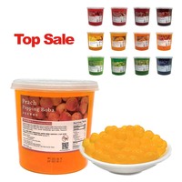 Blauwe Framboos Premium Halal Gecertificeerd 3,4KG Fles Sprankelende Boba Klaar om te Eten Juice Ballen