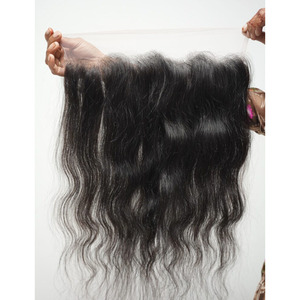 Frontal en cheveux humains de qualité supérieure pour femmes – Ligne de cheveux naturelle, doux, soyeux, frontal en dentelle pré-épilé pour un look impeccable - Product Image 1