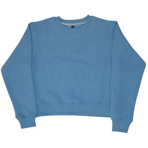 Sudadera de cuello redondo sin capucha, de felpa, con hombros caídos, personalizada, 100% mezcla de algodón, transpirable, para mujer, ideal para invierno. - Product Image 1