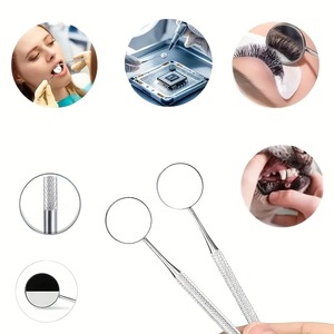 Dental Inspection <b>Tools</b> Mirror 2/3pcs Set Portable <b>Storage</b> <b>Box</b> Reusable Women Grafted Eyelashes Manual Ergonomic Grip Stainless - Product Image 1