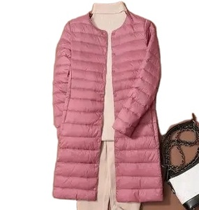 2023 nueva moda mujer chaqueta acolchada delgada chaqueta de pato blanco claro abrigo de invierno portátil a prueba de viento XL tamaño suministro al por mayor - Product Image 4