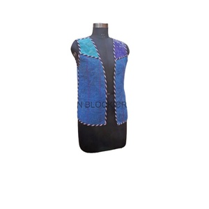 Embroidered <b>Crop</b> sleeveless <b>cardigan</b> A Fusion of Style and Culture Beauty of cotton floral <b>Crop</b> shrug with multicolor design - Product Image 1