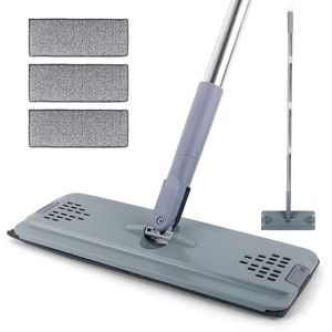 Mop in Microfibra con Manico Regolabile 29-49" e 3 Panni per Pavimenti in Legno, Uso Umido/Asciutto, Pulizia Polvere e Pavimenti - Product Image 1