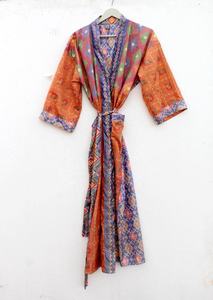 Veste Kimono en Soie Mélangée Poly Robe Courte en Soie Poly - Product Image 5