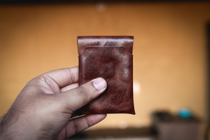 Elegant Stitchless Leather <b>Wallet</b> Minimalist Card Holder Genuine Leather Slim No Stitch <b>RFID</b> <b>Blocking</b> Men Fol SLW-0042 - Product Image 2