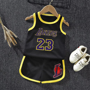 Conjunto Deportivo de Verano para Niños, Pantalones Cortos sin Mangas, Uniformes de Baloncesto para Niños, Ropa Escolar de Verano - Product Image 2