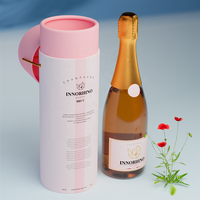 Bouteilles en verre borosilicate de haute qualité avec logo personnalisé INNORHINO, sérigraphiées, couleurs personnalisées, bouchon à vis/bouchon en liège pour Tequila/Eau - Premium