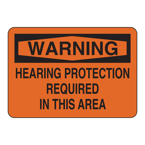 Brady Warning Hearing <b>Protection</b> Required <b>Floor</b> Sign for Industrial Work Areas - Product Image 2