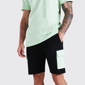 High Quality Summer Casual Wear Streetwear Custom Men's Summer <b>Set</b> Logo 100% Cotton Solid Breathable Eco-Friendly OEM Service - Product Image 3
