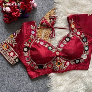 Collection de Blouses en Soie de Milan de Qualité Supérieure avec Broderie Multi-Fils, Travail Miroir Rond et Coupe Mumtaz, Rembourrées - Fournisseur Mondial - Product Image 1