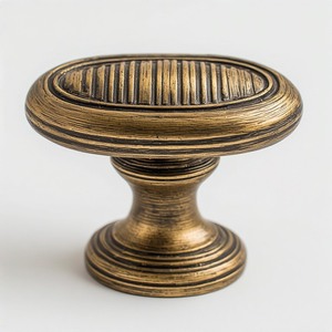 Designer Antique Brass Door <b>Knob</b> Solid Round Shape for Cabinet Wardrobe Drawer Hardware - Product Image 1