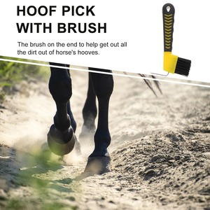 Brosse à sabots en acier inoxydable avec manche, outils de toilettage pour chevaux, nettoyage, anti-rouille, pratique pour sabots de cheval - Product Image 6