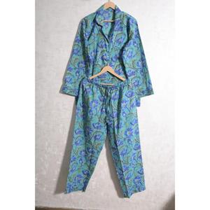 Soft Cotton Printed PJ Set Women's Casual Nightwear Pajama Set Breathable Lounge Wear - Product Image 1