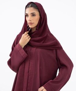 High Quality Thobe / Thawb Traditional Long <b>Islamic</b> Abaya With Attached Hoodie and Hijab - Modest Women's Jilbab Dress - Product Image 6