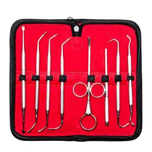 Juego Profesional de 10 Piezas para Tallar Cera Dental Manual con Estuche con Cierre |   Herramientas de Escultura y Modelado de Acero Inoxidable para Joyería de Laboratorio - Product Image 1