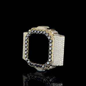 Kit de Modificación de Reloj Hip Hop Iced Out Bezel Moissanite Bust Down 5600, Caja Cuadrada Personalizada, Chapado en Oro, Joyería de Lujo Brillante - Product Image 6