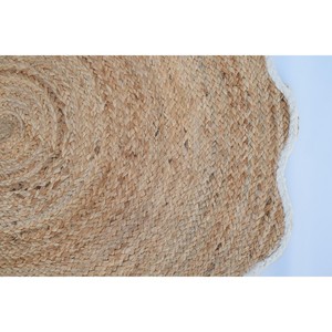 Natural Jute Round Area Rug Bohemian Style Flat Pile Living Room Decor Eco Friendly Spot Clean - Product Image 6