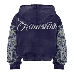 Découvrez le sweat-shirt personnalisé avec logo imprimé Discover-Impex, en coton lourd 100 %, unisexe, respirant et écologique, idéal pour le streetwear. - Product Image 4