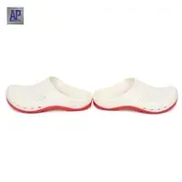 รองเท้าบูทกันฝน AP สีขาวแดง-รองเท้าแตะ PVC แบบสวมกันลื่น รองเท้าแตะสวมใส่สบาย - Product Image 4