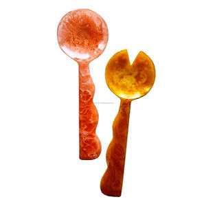 Bol à salade de fruits en résine écologique polie fait main, vaisselle de cuisine, décoration de table, vaisselle durable, passe au lave-vaisselle, camping - Product Image 5