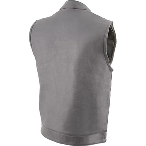 Men's Autumn Casual Square Collar Motorbike Biker Vest New 100% Bamboo Fiber Comfortable Customizable Plus Size Breathable - Product Image 3