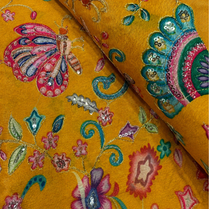 Tissu imprimé numérique, tissu brodé, tissu à sequins, dentelle en filet, organza pour Abaya, Kaftan, Robe - Vente en gros et Exportation - Product Image 4