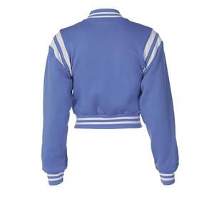 Best Quality Primefield <b>Top</b> Trendy Best Selling Women's Varsity Jacket Contrast Full Sleeve Button Front Trim Autumn - Product Image 2