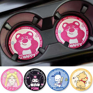 Tapis de rangement pour fente de porte, tapis antidérapant pour porte-gobelet, autocollant de dessin animé, autocollant magnétique universel de Noël pour voiture, accessoire en gros - Product Image 2