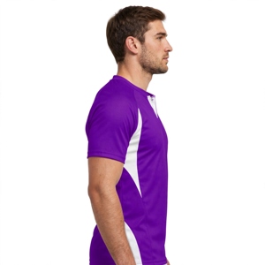 Camiseta de Béisbol Blanca para Hombre, Manga Corta, Cuello en V, Secado Rápido, Ajuste Holgado, Personalizable con Nombres/Números de Equipo, UPF 50+ 100% - Product Image 4