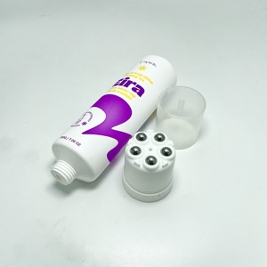 Tube en plastique PE personnalisé en gros pour massage, soins capillaires et visage, avec bouchon à vis et billes en acier, impression offset - Product Image 4