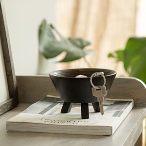 Handcrafted Acacia Wood Ombre Bowl | Contemporary Tabletop Graduation <b>Decor</b> | Artisan Wood Bowl | Moradabad Wholesale - Product Image 1