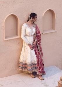 Stunning Faux Georgette Embroidered Gown Sequin Detailing Tassel Sleeves Decorative Border Dupatta Set Outfit ZW176 -DC - Product Image 2