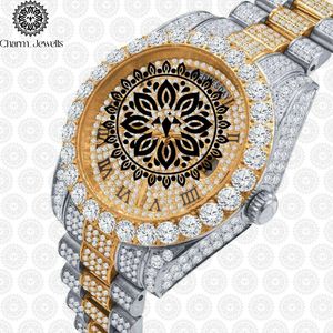Reloj de Lujo para Hombre Charm Jewells, Acero Inoxidable, Esfera de 40 mm, Bisel con Diamantes, Movimiento Mecánico Analógico, Resistencia al Agua de 10 Bares, con Botón de Presión - Product Image 5