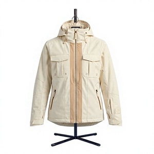 Men's Waterproof <b>Ski</b> <b>Jacket</b> Hooded Color Blocked <b>Green</b> Gray Synthetic Insulated Outdoor Snowboard <b>Jacket</b> - Product Image 5