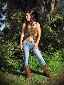 Top Corsé de Encaje, Estilo Bohemio Burlesco, Top de Algodón para Festivales, Elegante Corsé de Inspiración Vintage, Atuendo Étnico de Verano - Product Image 2