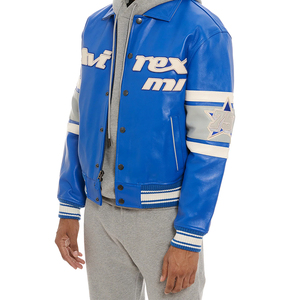 Avirex Style <b>Men's</b> Cow Leather <b>Bomber</b> <b>Jacket</b> Custom Logo OEM ODM Premium Genuine Leather Flight <b>Jacket</b> Outerwear Manufacturer - Product Image 4