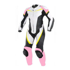 Traje de Motociclismo de Cuero para Carreras, Chaqueta y Pantalones con Protección Completa, Armadura para Rodillas, Equipamiento para Moto - Product Image 4