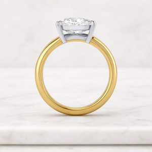 Bague ouverte ajustable pour femme, plaquée or 14 carats, diamant taille poire, bijoux de luxe minimalistes, certifiée IGI, vente en gros - Product Image 6