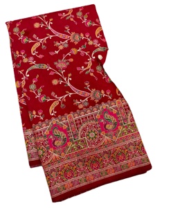 ผ้าไหมพัชมีนาแบบดั้งเดิมของอินเดีย ดีไซน์เนอร์ RN  ผ้าทอไหมพรมสำหรับทำเสื้อปาลลู  ผ้าปักลายสวยงามทันสมัยสำหรับผู้หญิง แห้งเร็ว เหมาะสำหรับงานแต่งงาน รุ่นใหม่ - Product Image 1