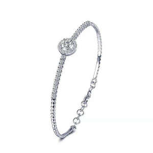 Luxury Round Shape Moissanite diamond <b>Bracelet</b> Luxury Fine Jewelry <b>Couple</b> Gift Silver 925 Silver <b>for</b> Women - Product Image 3