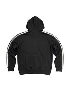 Sudadera con capucha negra con efecto acid wash, extragrande, con cremallera, para hombre, estilo casual urbano - Product Image 2