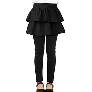 Uniforme Escolar para Niñas, Falda de Punto Color Caqui con Volantes y Leggings con Tutú en Capas - Product Image 5