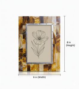 Handcrafted Resin Inlay Photo <b>Frame</b> <b>4x6</b> Inch with Steel Inner Moulding Decorative Tabletop Picture <b>Frame</b> for Home and office - Product Image 2