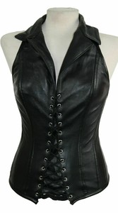 Women's Goth <b>Punk</b> Plus-Size Zipper Leather Lace Corset Shapewear Hip Enhancer Satin Fabric Quick Dry Firm Control Seamless - Product Image 6